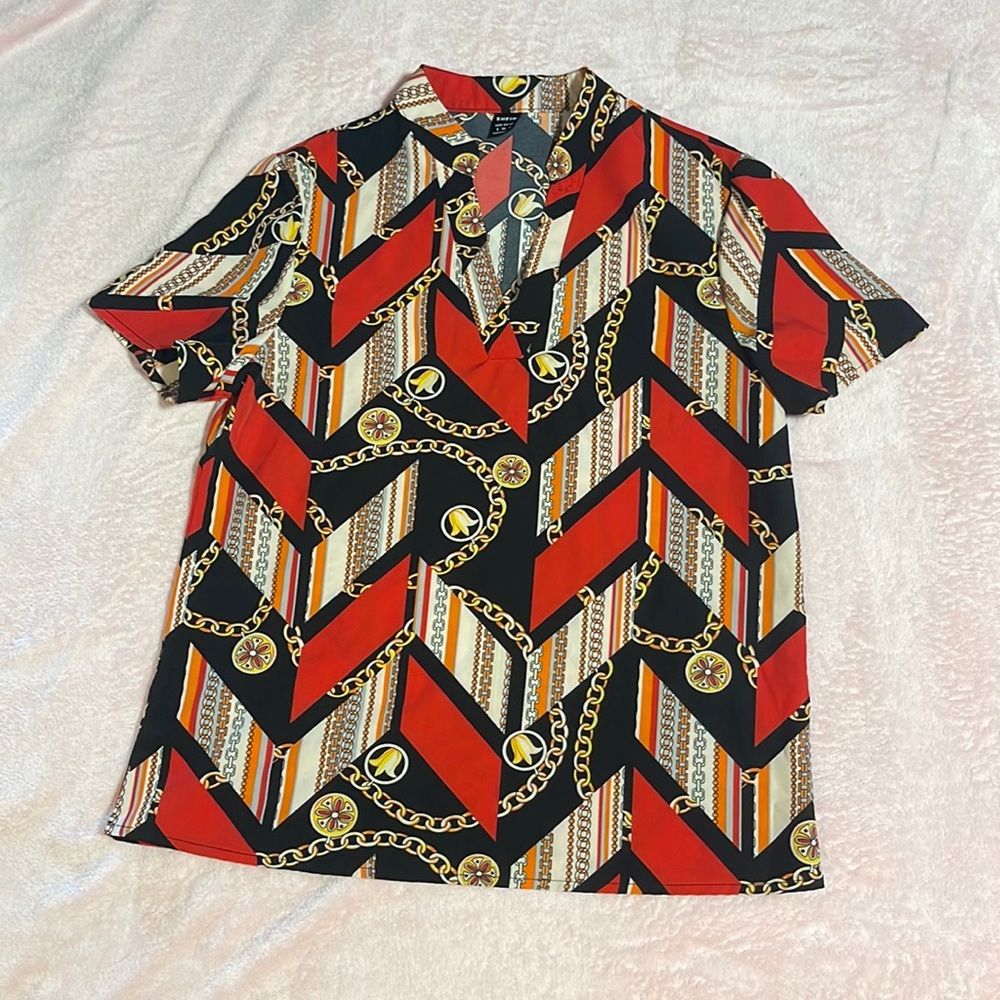 Red Blouse SHEIN women
